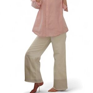 “Zara Wide Leg High Rise Jeans • Raw Hem • Effortless Casual Chic